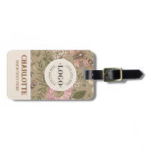 Moderne Trendy Bloem Botanische Bloemige Monogram