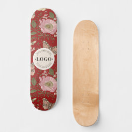Moderne Trendy Bloem Botanische Bloemige Monogram Persoonlijk Skateboard