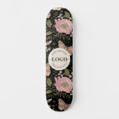 Moderne Trendy Bloem Botanische Bloemige Monogram Persoonlijk Skateboard (Voorkant)