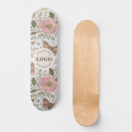 Moderne Trendy Bloemen Botanische Bloemige Monogra Persoonlijk Skateboard