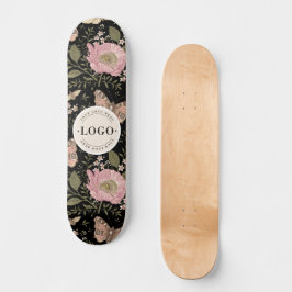 Moderne Trendy Bloemen Botanische Bloemige Monogra Persoonlijk Skateboard
