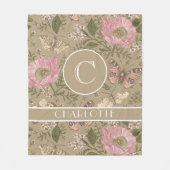 Moderne Trendy Bloemenweide Botanische Bloem Monog Fleece Deken (Voorkant)
