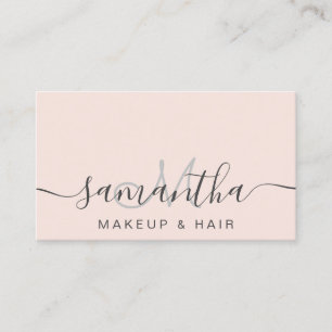 Moderne trendy blush roze make-up haar visitekaartje
