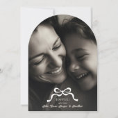 Moderne trendy boeg 2 foto kerst boog kaarten (Voorkant)