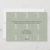 Moderne trendy boho foto's Vrolijke kerstbomen Feestdagenkaart (Achterkant)