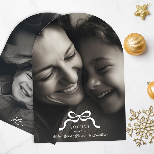 moderne trendy boog 2 foto kerst boog kaarten