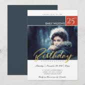 MODERNE TRENDY BORSTEL SCRIPT FOTO ELKE LEEFTIJD V KAART (Voorkant / Achterkant)