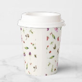 Moderne Trendy Bosbloemen Insecten Papieren Bekers (Rechts)