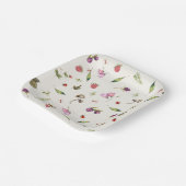 Moderne Trendy Bosbloemen Insecten Papieren Bordje (Gebogen)