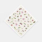 Moderne Trendy Bosbloemen Insecten Servet (Hoek)