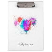 Moderne Trendy Bright Ballon. Jouw naam toevoegen Klembord (Voorkant)