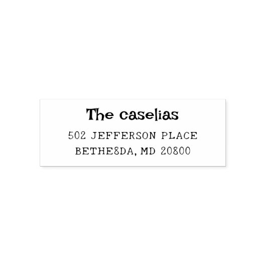 Moderne Trendy Bruiloft Home Uitnodigingen Hout Ha Zelfinktende Stempel (Design)