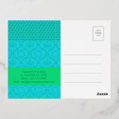 Moderne Trendy Business Kerstmis | Turquoise groen Folie Uitnodiging Briefkaart (Achterkant)