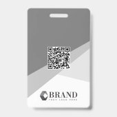 Moderne Trendy Business Professional Photo QR-code Badge (Achterkant)