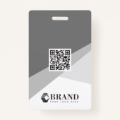 Moderne Trendy Business Professional Photo QR-code Badge (Achterkant)