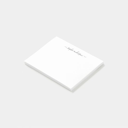 Moderne Trendy Calligrafie Script Persoonlijk Post-it® Notes (Schuin)