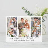 Moderne Trendy Calligraphy Script Weddenschap 5 Fo Bedankkaart (Staand voorkant)