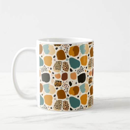 Moderne Trendy Cheetah Leopard Dierenprint Koffiemok (Links)