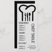 Moderne trendy chef hoed restaurant diner menu (Voorkant / Achterkant)