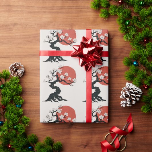 Moderne Trendy Cherry Blossom Tree Branch Cadeaupapier (Feestdagen Geschenken)