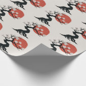 Moderne Trendy Cherry Blossom Tree Branch Cadeaupapier (Hoek)