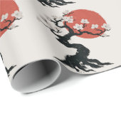 Moderne Trendy Cherry Blossom Tree Branch Cadeaupapier (Rol Hoek)