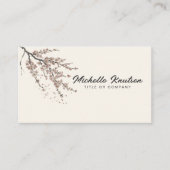 Moderne Trendy Cherry Blossom Tree Branch Visitekaartje (Voorkant)