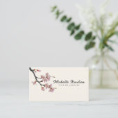 Moderne Trendy Cherry Blossom Tree Branch Visitekaartje (Staand voorkant)