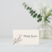 Moderne Trendy Cherry Blossom Tree Branch Visitekaartje (Staand voorkant)