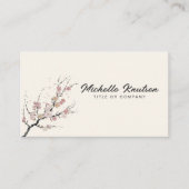 Moderne Trendy Cherry Blossom Tree Branch Visitekaartje (Voorkant)