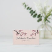 Moderne Trendy Cherry Blossom Tree Branch Visitekaartje (Staand voorkant)
