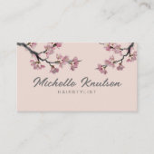Moderne Trendy Cherry Blossom Tree Branch Visitekaartje (Voorkant)