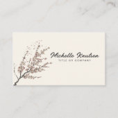 Moderne Trendy Cherry Blossom Tree Branch Visitekaartje (Voorkant)