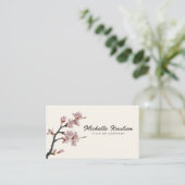 Moderne Trendy Cherry Blossom Tree Branch Visitekaartje (Staand voorkant)