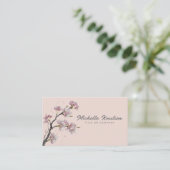 Moderne Trendy Cherry Blossom Tree Branch Visitekaartje (Staand voorkant)