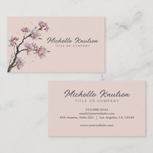 Moderne Trendy Cherry Blossom Tree Branch Visitekaartje