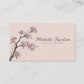 Moderne Trendy Cherry Blossom Tree Branch Visitekaartje (Voorkant)