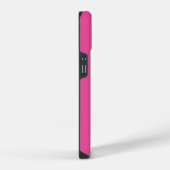 Moderne Trendy Chic Heet Roze Script Monogram Naam iPhone Hoesje (Rechterkant)