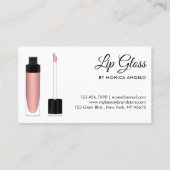 Moderne Trendy Chic Roos Gold Lip Gloss-schijven Visitekaartje (Achterkant)