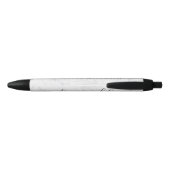 Moderne trendy chic white marble ombre mamake make zwarte inkt pen (Achterkant)