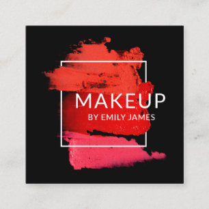 Moderne trendy chique make-up artiest professional vierkante visitekaartje