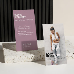 Moderne trendy coach personal trainer fitness foto visitekaartje
