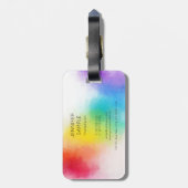 Moderne Trendy Colorful Design Elegant Sjabloon Bagagelabel (Achterkant verticaal)