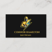Moderne Trendy Cool Lightning Elektricien Visitekaartje (Achterkant)