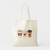 Moderne trendy cute koffie tote bag (Voorkant)