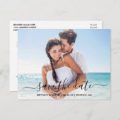 Moderne Trendy de Foto bewaart de Datum Briefkaart (Voorkant / Achterkant)