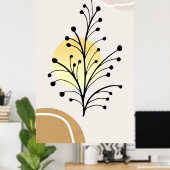 Moderne trendy design poster (Thuiskantoor)