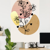 Moderne trendy design  poster (Thuiskantoor)