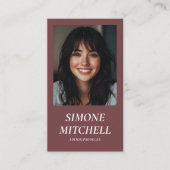 Moderne Trendy Earth Tone Social Media Professiona Visitekaartje (Voorkant)