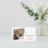 Moderne Trendy Eenvoudige 4 Foto's Fotograaf Visitekaartje (Staand voorkant)